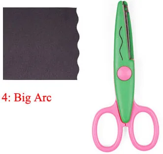 Laciness Zig Zag Студенческая детская бумага pinking scissor скрапбук фотоальбом Сделай Сам срезной ручной работы срезной креативный дневник ремесло - Цвет: 4 Big Arc
