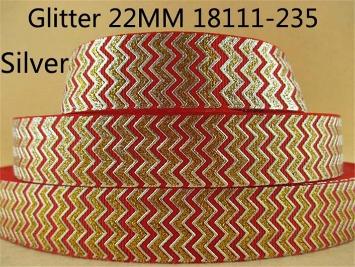1018111235 David accessories 7/"(22 мм) Блестящая серебряная Золотая лента 10 ярдов, материалы для ручных поделок, Свадебная подарочная упаковка, 10Yc1467 - Цвет: 1018111235