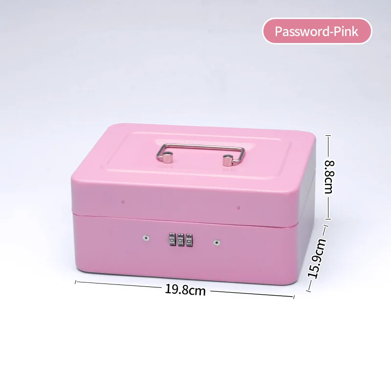 PINK PASSWORD Безопасная копилка, сейф, копилка, копилка для хранения денег, чехол, замок с паролем, секретные коробки для макияжа, украшения для дома, размер M TH - Цвет: PINK PASSWORD