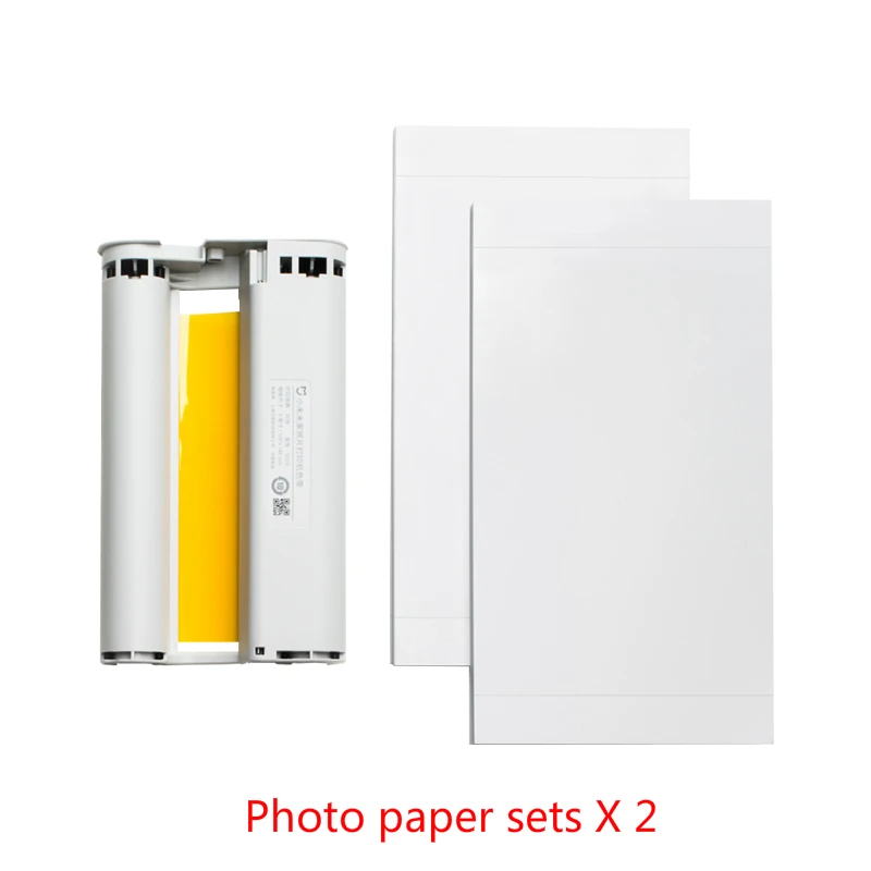 Photo paper sets x2 Xiaomi Mijia фотопринтер 6-дюймовый высокой четкости фото мобильный телефон готов к печати - Цвет: Photo paper sets x2