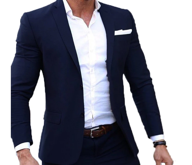 (Пиджак + брюки) роскошный мужской свадебный костюм мужские блейзеры облегающие