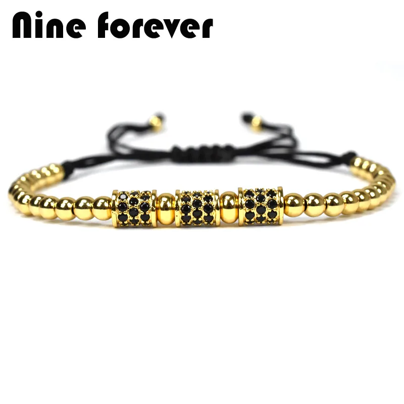 Браслет Nine forever для мужчин и женщин ювелирное изделие с инкрустацией Фианитами