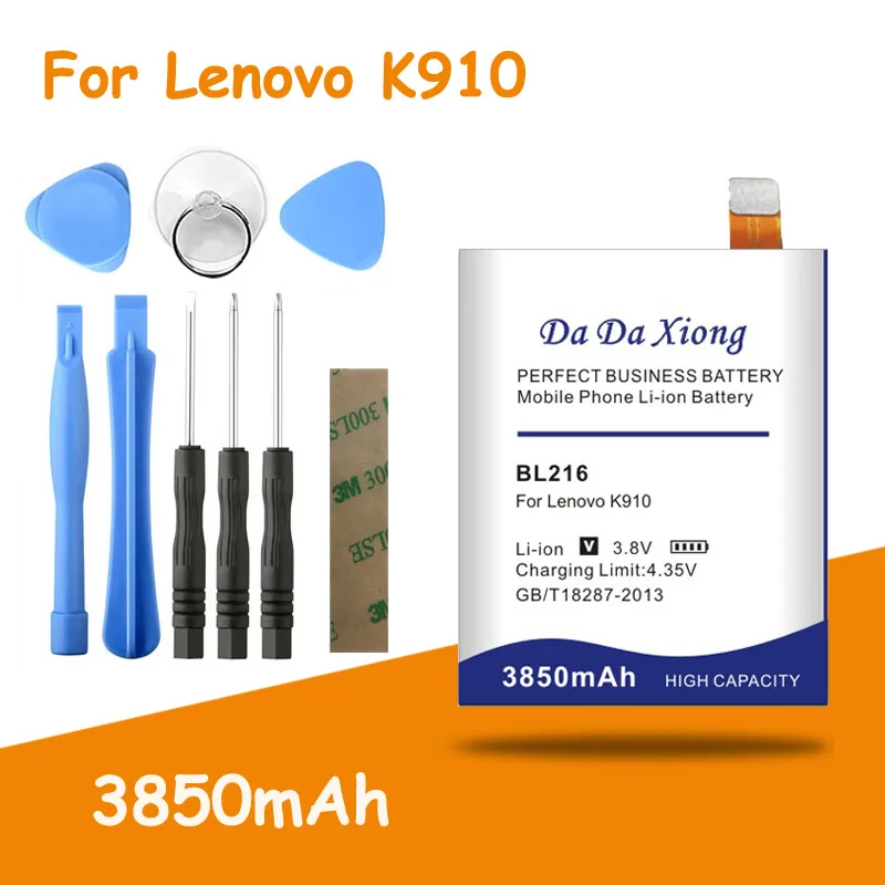 3850 мАч BL216 батарея для lenovo VIBE Z K910 K6 X910 K910e BL-216 bl216 запасная батарея+ Бесплатные инструменты