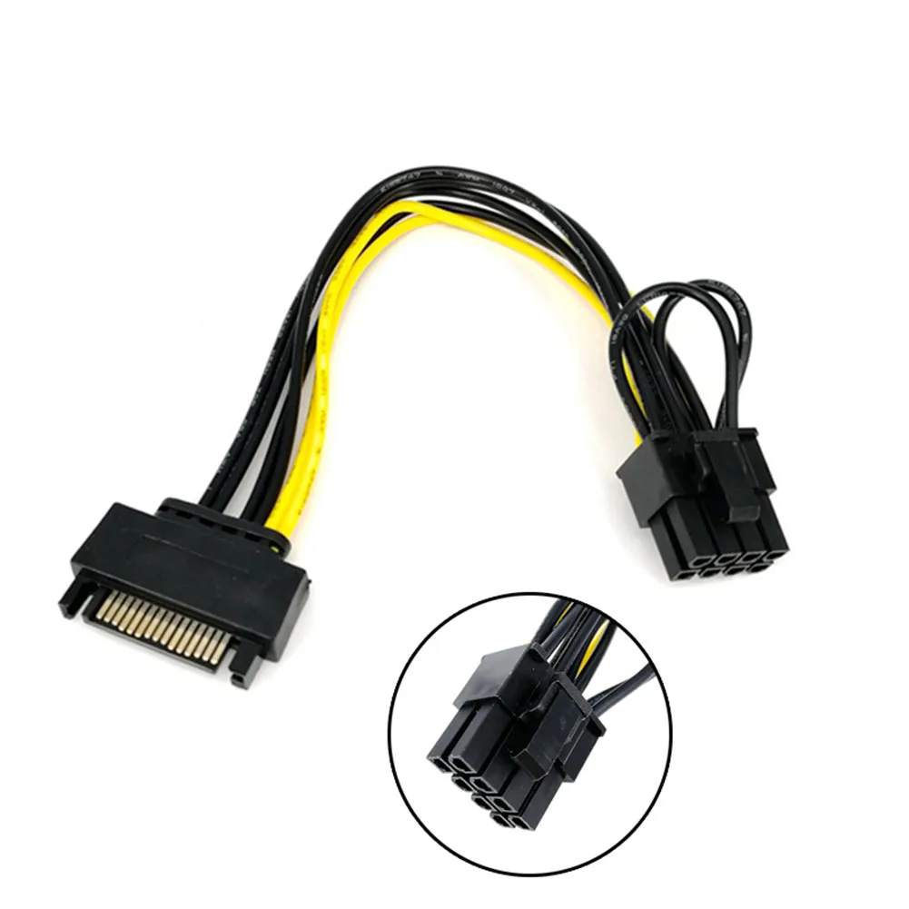 1/2/4/6/8/10pcs 15Pin SATA Male to 8pin PCI-E Female Video Card Power Supply Adapter Cable SGA998 | Компьютеры и офис