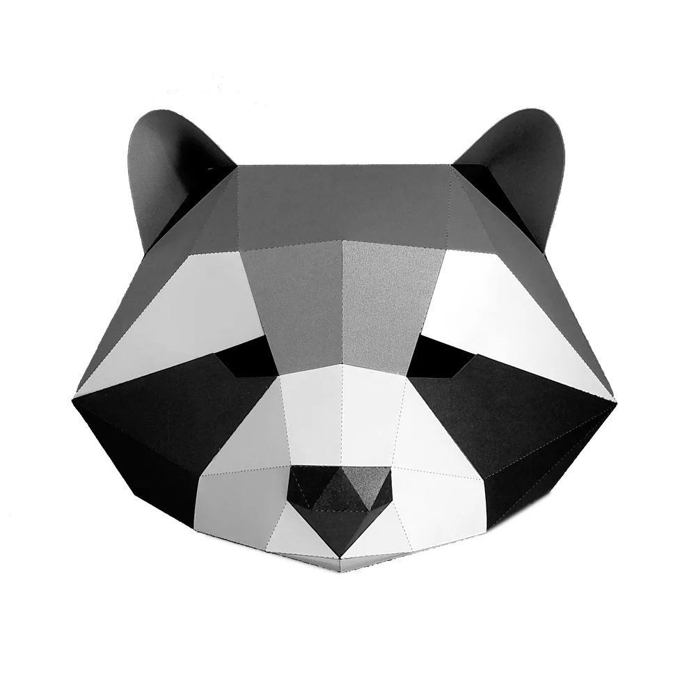 As picture 3D Бумажная Маска модная леопардовая кошка костюм животного Косплей DIY Бумага Ремесло Маска модели Рождество Хэллоуин выпускной вечер вечерние подарки - Цвет: As picture