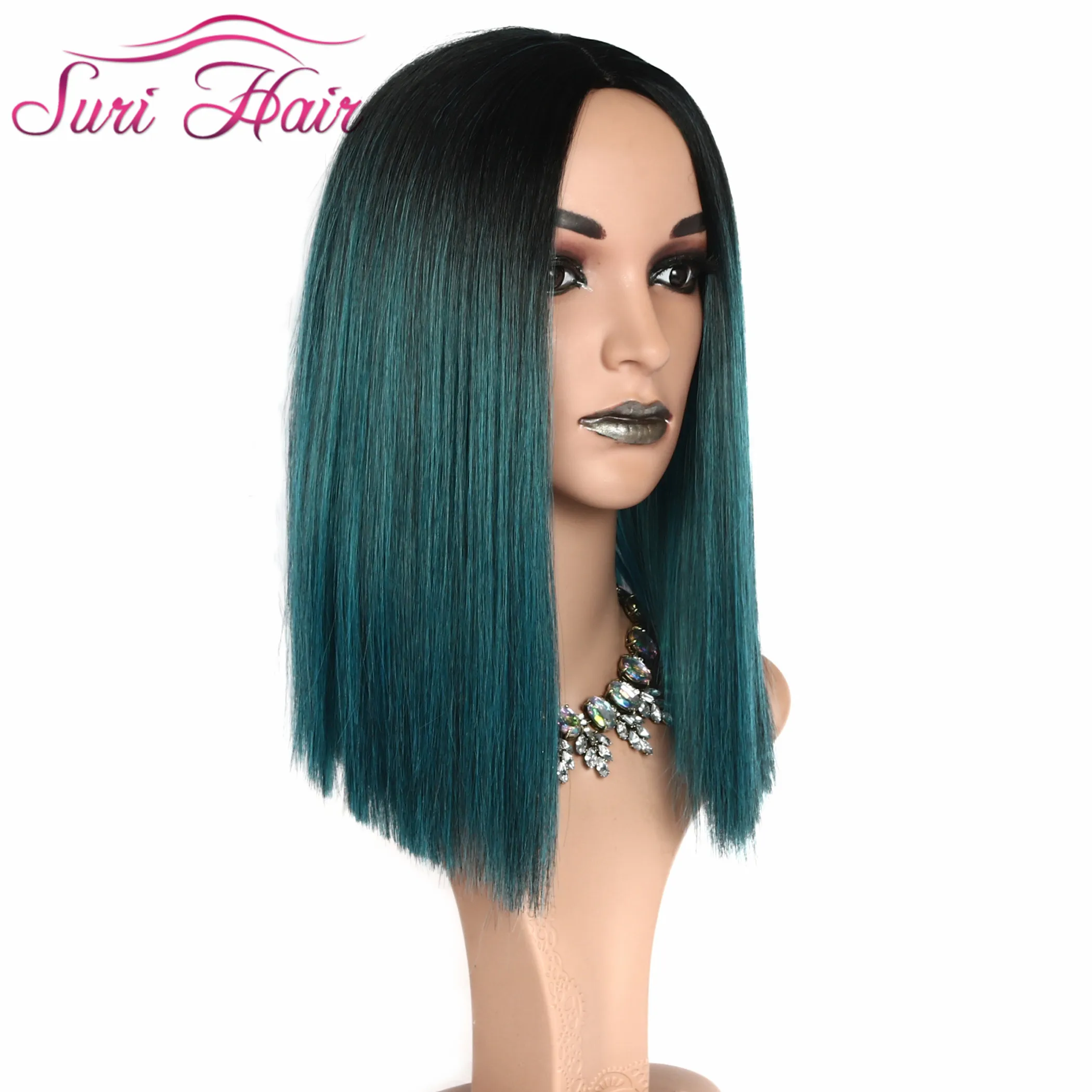 Парик для косплея Suri Hair прямые синтетические волосы с эффектом омбре короткий