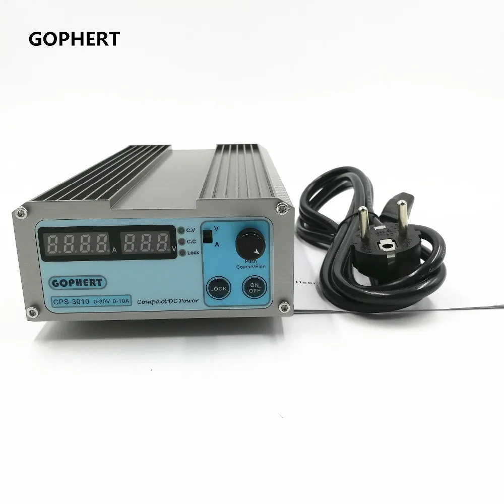 220V/110V CPS-3010 300W 0-30V/0-10A Gopher компактный цифровой Регулируемый источник питания