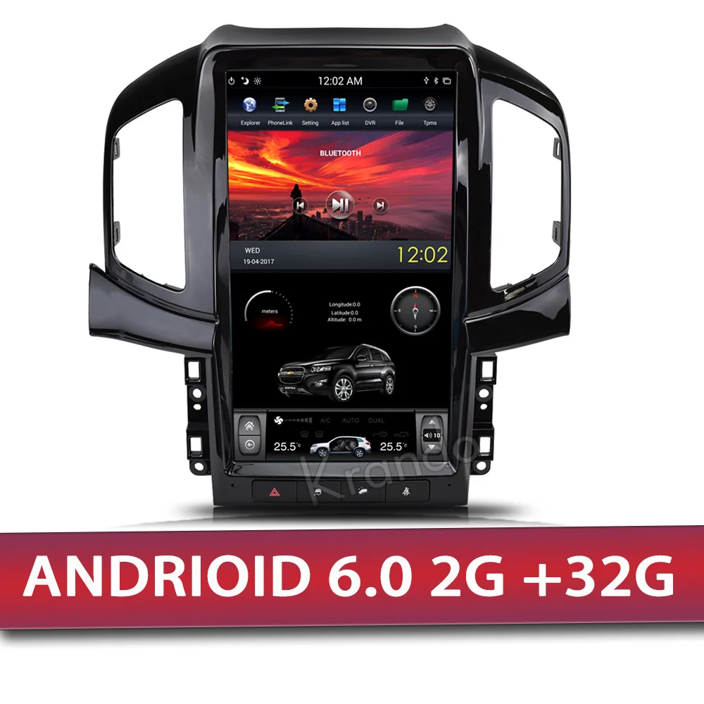 Белый Krando Android 8,1 13," вертикальный экран Автомобильная Мультимедийная система gps для Chevrolet Captiva 2013- навигация развлечения - Цвет: Белый