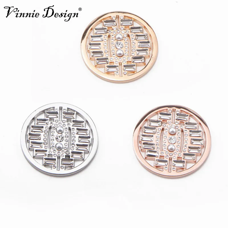 Vinnie Design Jewelry 33mm Luxury Aurora Crystal Pearl Coin fit for Pendant Necklace Women | Украшения и аксессуары