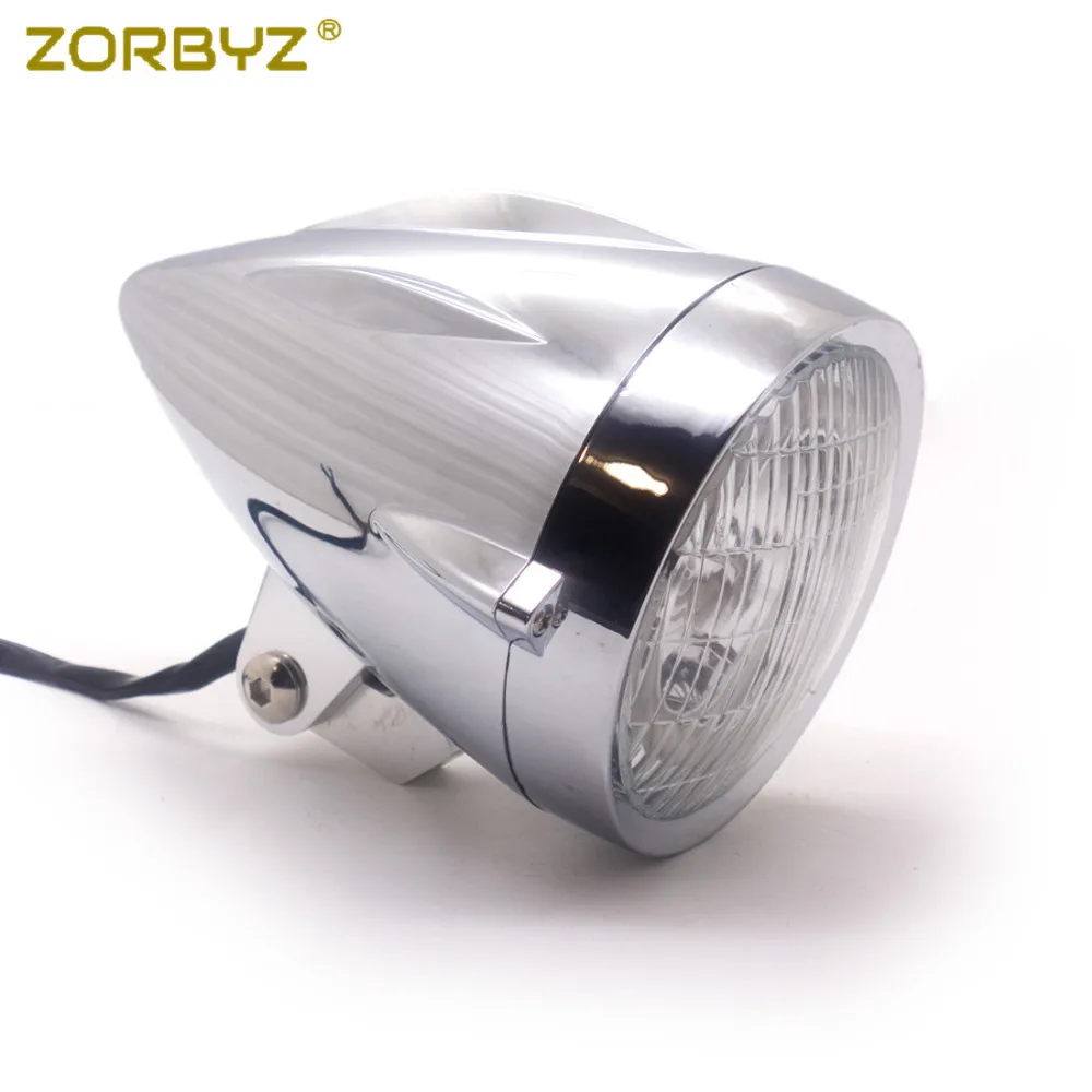 Универсальная хромированная светодиодная ABS Фара ZORBYZ с белыми ангельскими