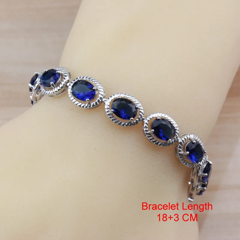 Женский Свадебный костюм с овальным синим цирконием эксклюзивные Ювелирные