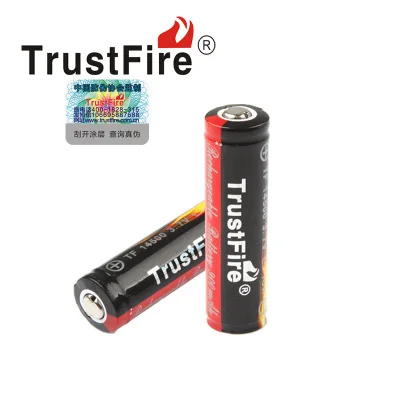 4 шт./лот TrustFire 14500 батарея 3 7 в ICR14500 900 мАч литий-ионная аккумуляторная с защитной