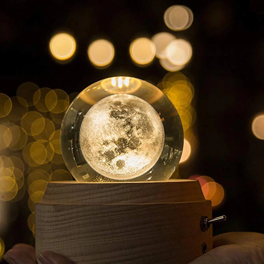 Прозрачная Луна стеклянный хрустальный шар астрономическая научная модель для