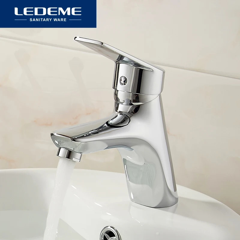 LEDEME Смеситель для умывальника латунь Цвет: хром L1040|tap mixer|basin faucetbathroom faucet |
