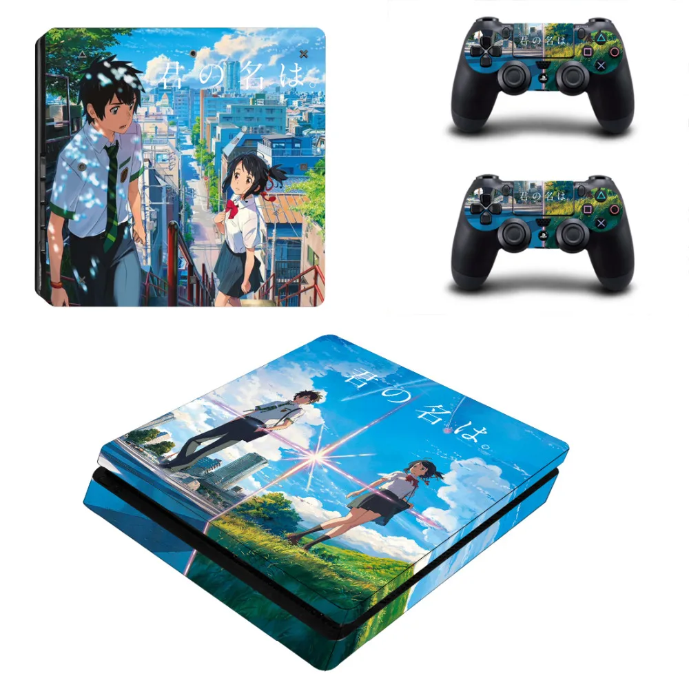 Аниме милые девушки ваше имя PS4 тонкая кожа Стикеры наклейка для Игровые