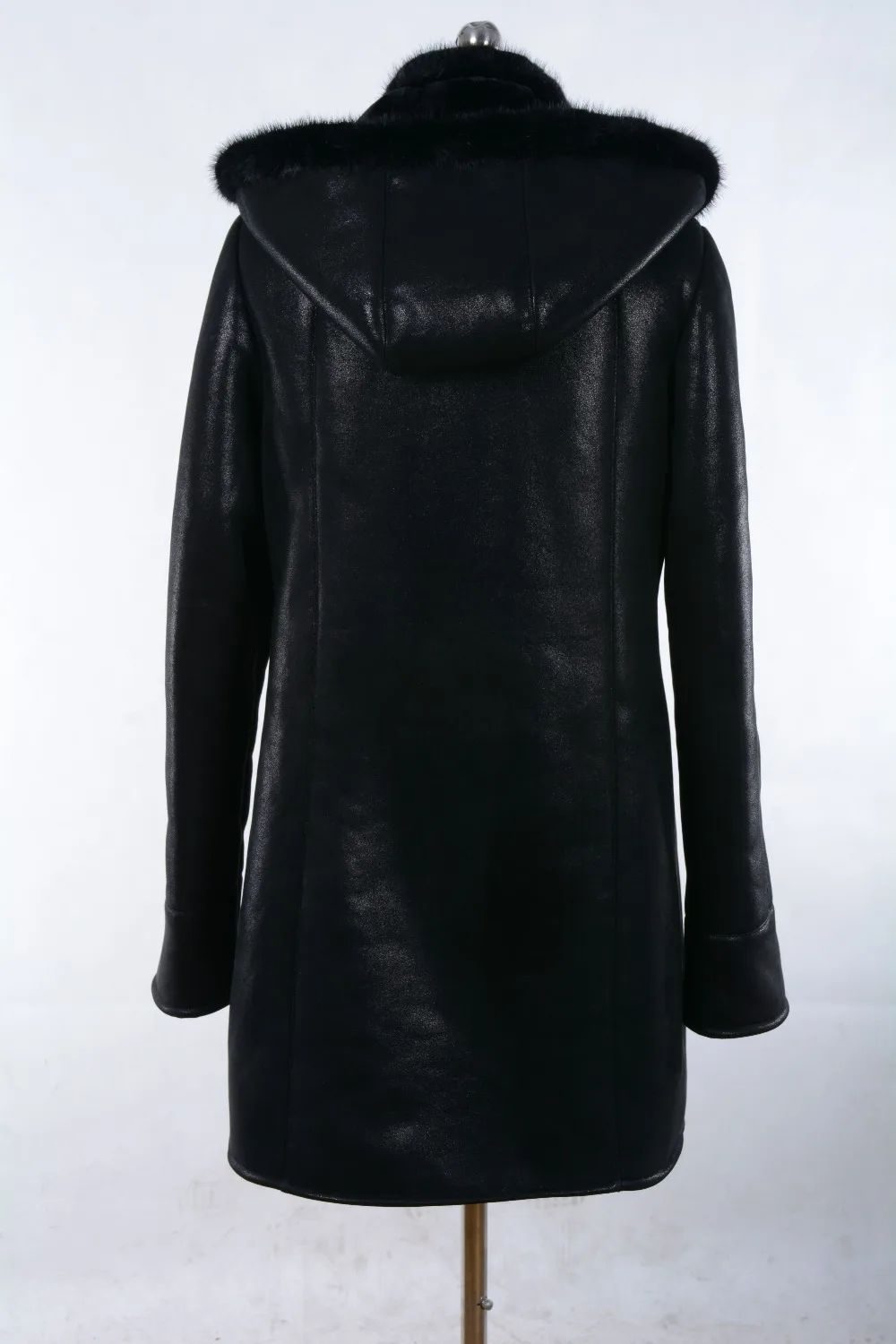 Зима 100% из натуральной кожи меха норки Большие размеры Длинные колесная база