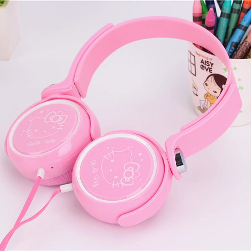 Мультяшный наушник гарнитура милые наушники hello kitty для мобильного телефона