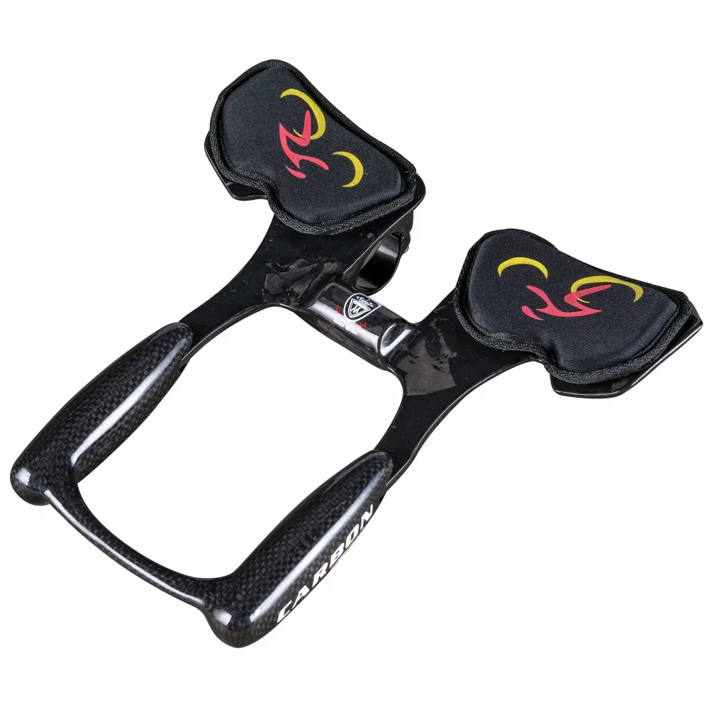 Дешево Велосипедный удлинитель JIMAITEAM Bullhorn TT, для триатлона, велосипеда, 31,8 мм, 3K, глянцевый карбоновый Аэро-бар