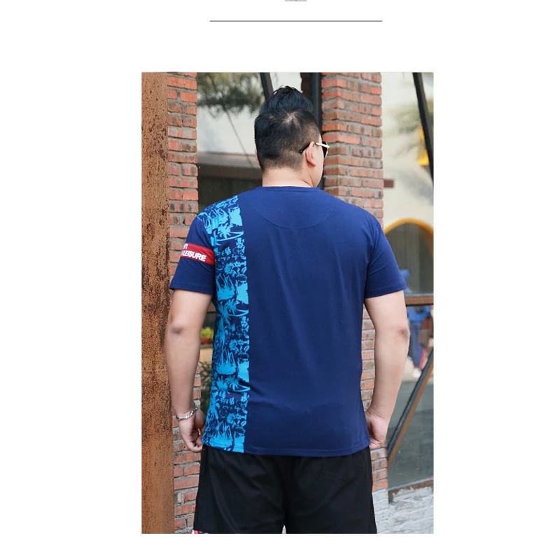 Модная мужская футболка в английском стиле 5xl 6xl 7xl Летняя Повседневная футболка для мужчин больших размеров с короткими рукавами футболка с принтом homme