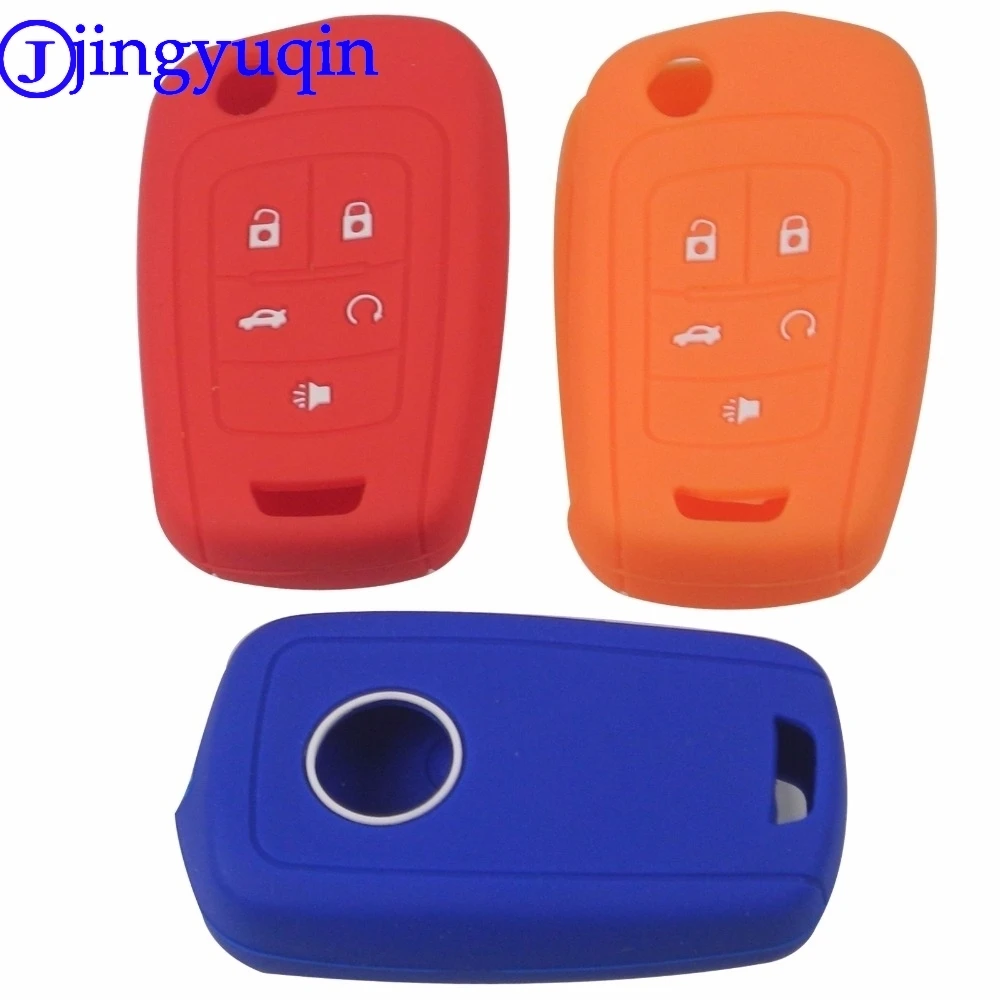 Силиконовый брелок для ключей jingyuqin 10 p чехол Chevrolet Equinox Camaro Aveo Impala Gmc Terrain 5 кнопок
