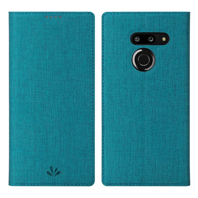Чехол для телефона LG g7 G8 ThinQ V40 V50 ThinQ противоударный флип-чехол для телефона из натуральной кожи защитный чехол для LG G6 G9 G7 Fit - Цвет: blue