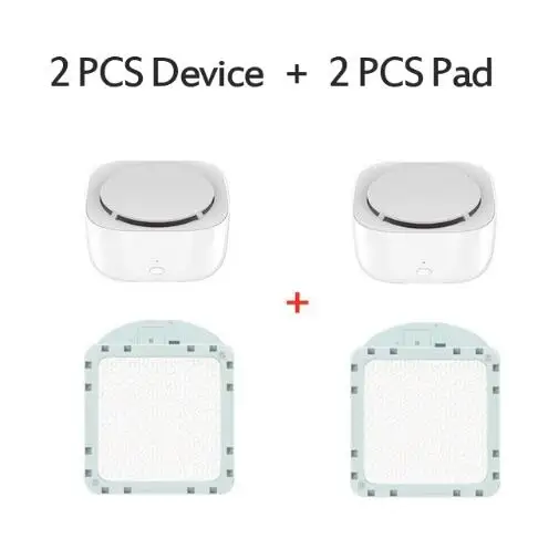 2PCS Xiaomi, Отпугиватель комаров, Функция синхронизации, без нагрева, вентилятор, привод, Отпугиватель насекомых, для использования в помещении - Цвет: 2PCS