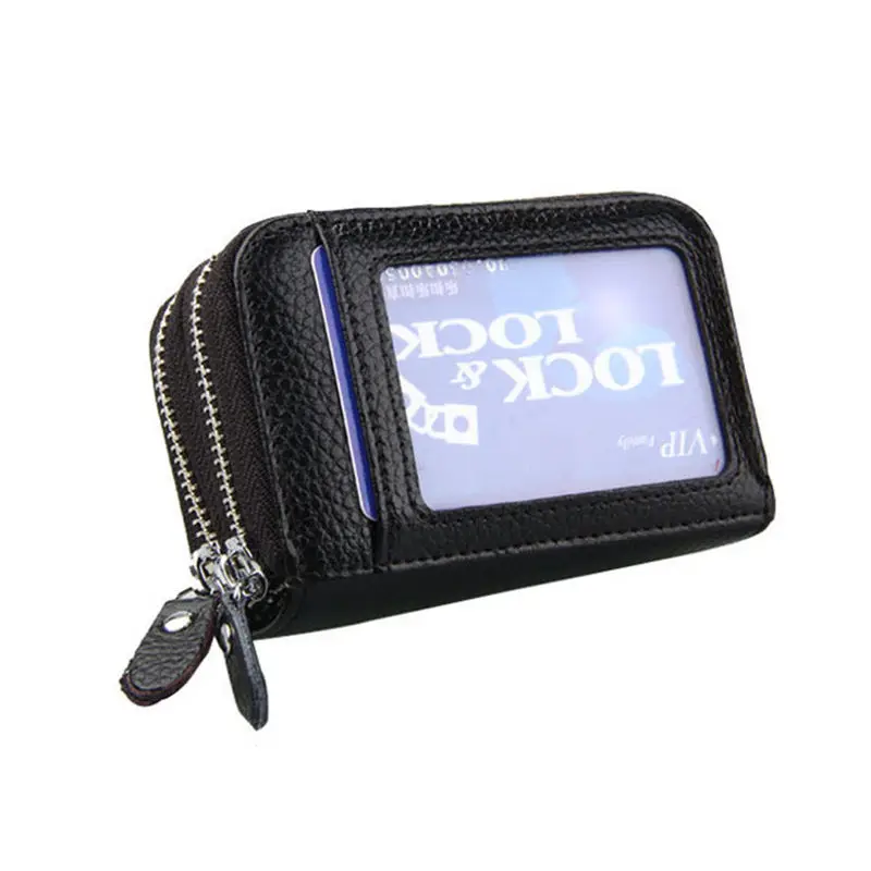 YaHe Малый RFID Натуральная кожаные держатели для карт Для женщин ID кредитных Дело