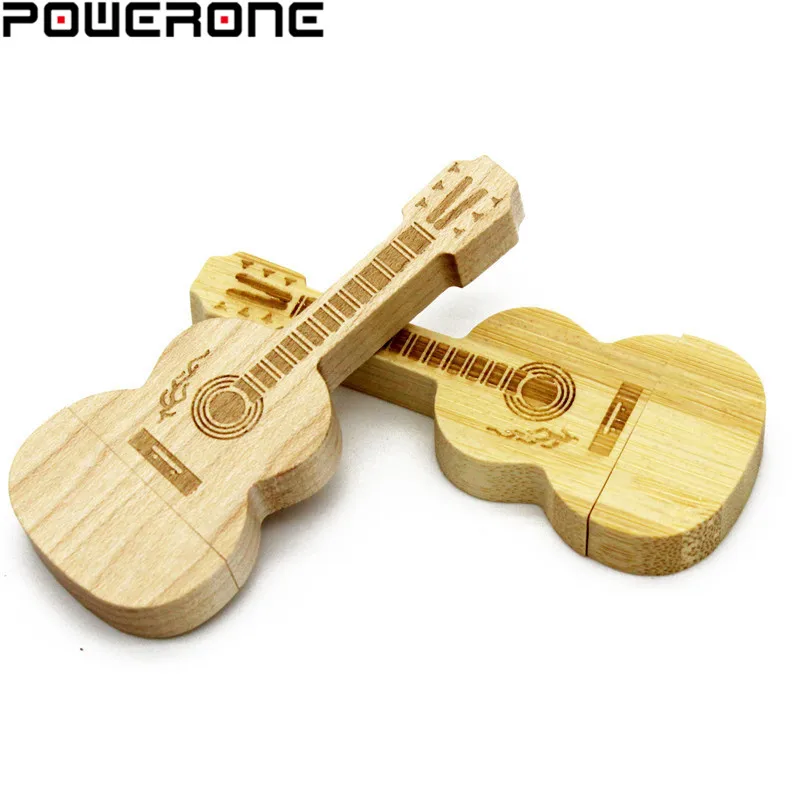POWERONE деревянные гитары стиль usb флэш-накопитель музыкальный накопитель 8 ГБ 16 ГБ 32 ГБ 64 Гб карта памяти Флешка USB 2,0 u флэш-накопитель