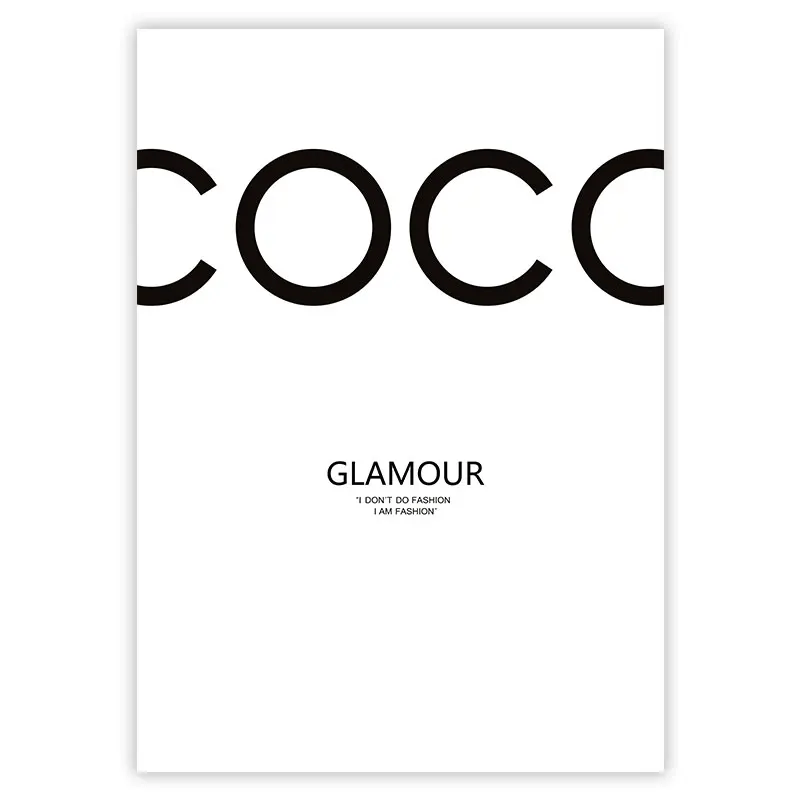 Q(127) Абстрактная Скандинавская декоративная Черная парфюмерная Марка роскошный холст картина плакат печать художественная картина для гостиной настенный домашний декор - Цвет: Q(127)