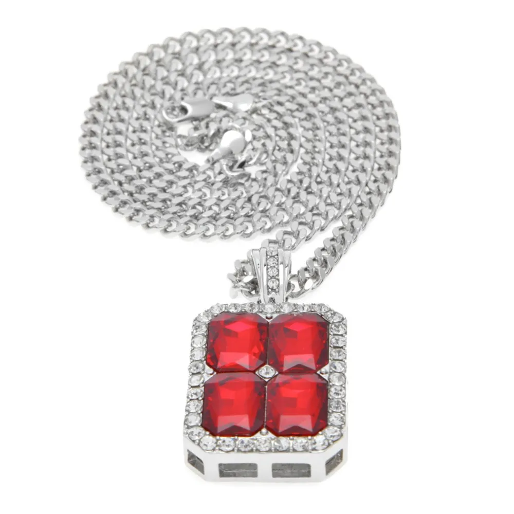 CY & CM хип хоп геометрический Лепесток Форма ожерелье Bling Iced Out Золотой квадратный