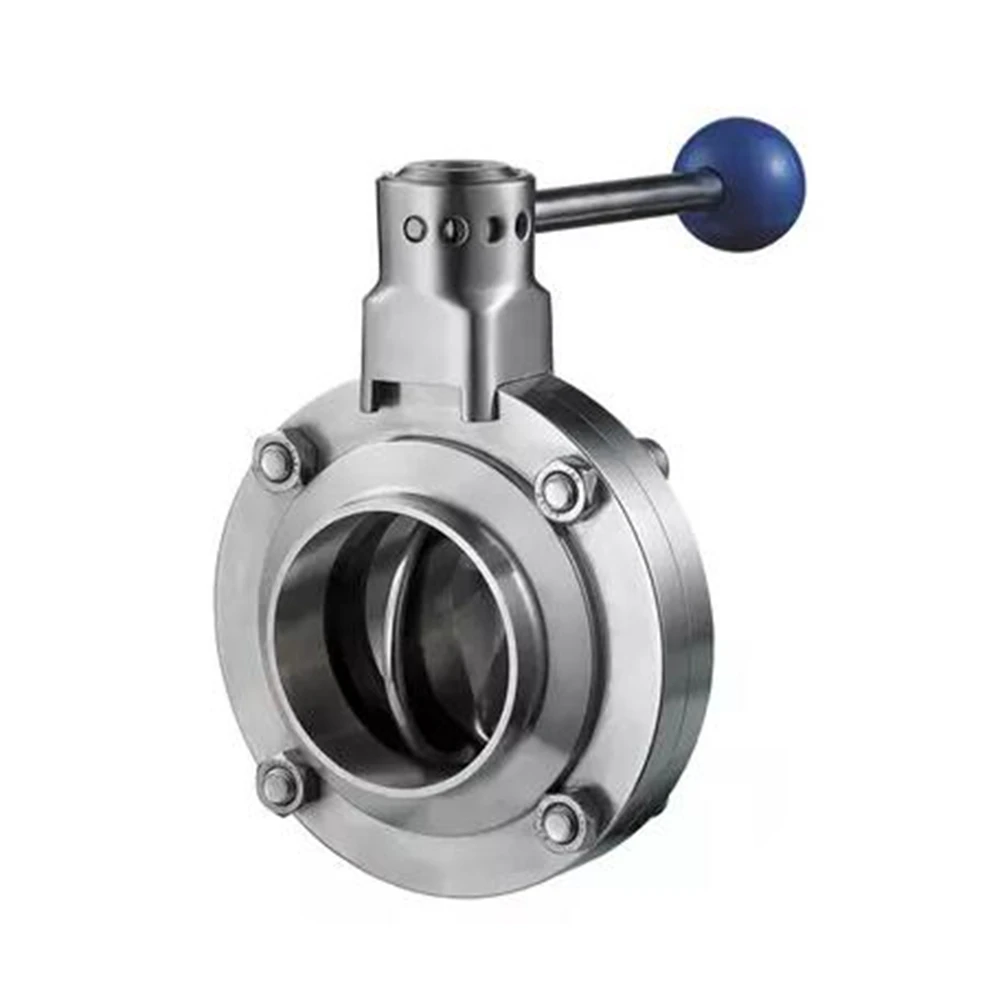 

SS304 Butt Weld Butterfly Valve w/ Pull Handle Silicon Gasket