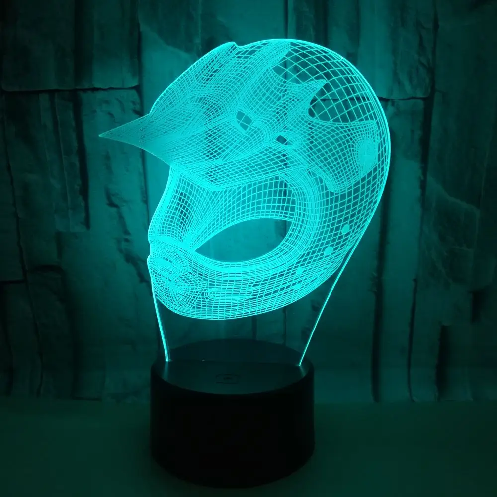 Крутая светодиодная разноцветная настольная лампа 3D с USB декоративный ночник для
