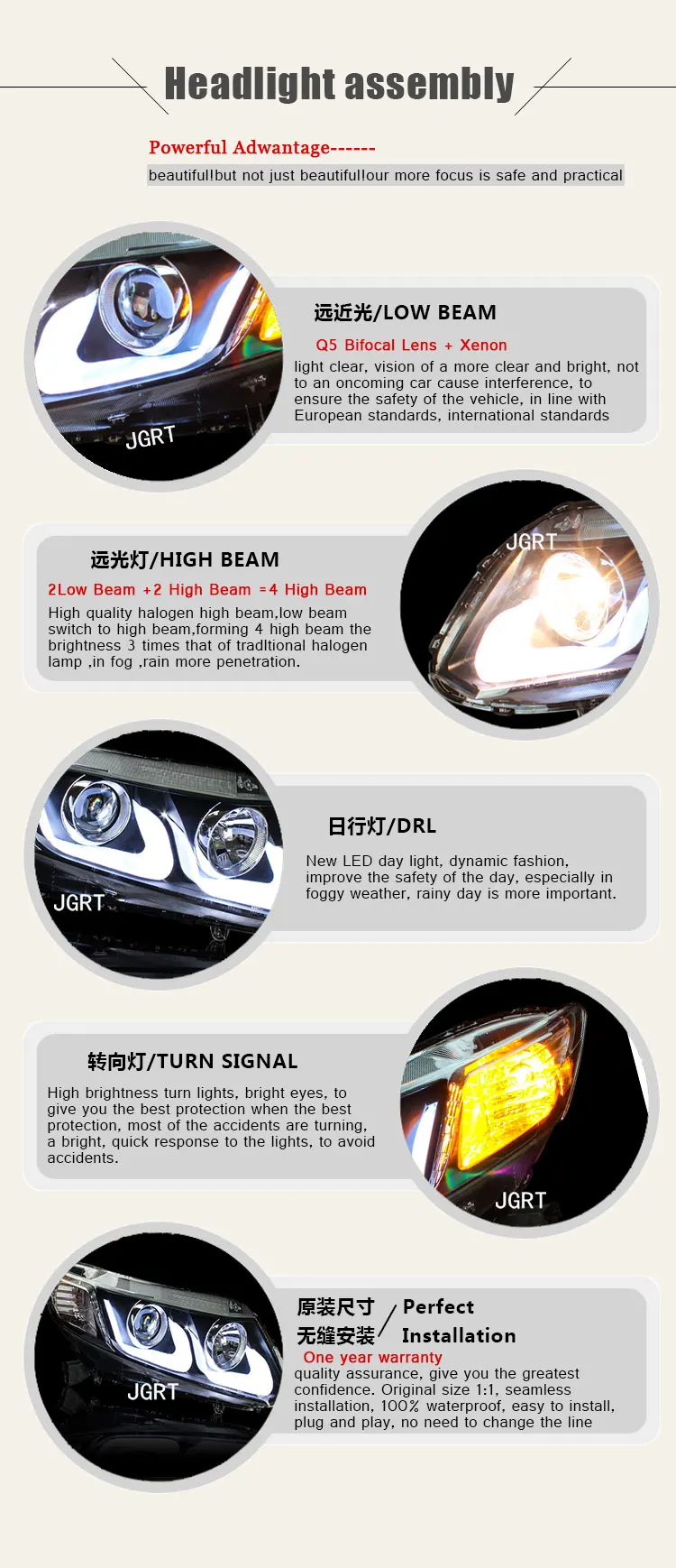2 шт. автомобильный стиль светодиодный фары для Honda civic для 2012- civic Головной фонарь светодиодный DRL Объектив двойной луч H7 HID Xenon bi xenon объектив
