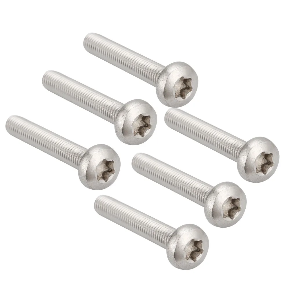 

150pcsTorx 6-Lobe Pan Round Head Six Lobe Pin In Torx Security Screw Bolt M5*/6/8/10/12/14/16-45/50mm304 Stainless Steel Screws