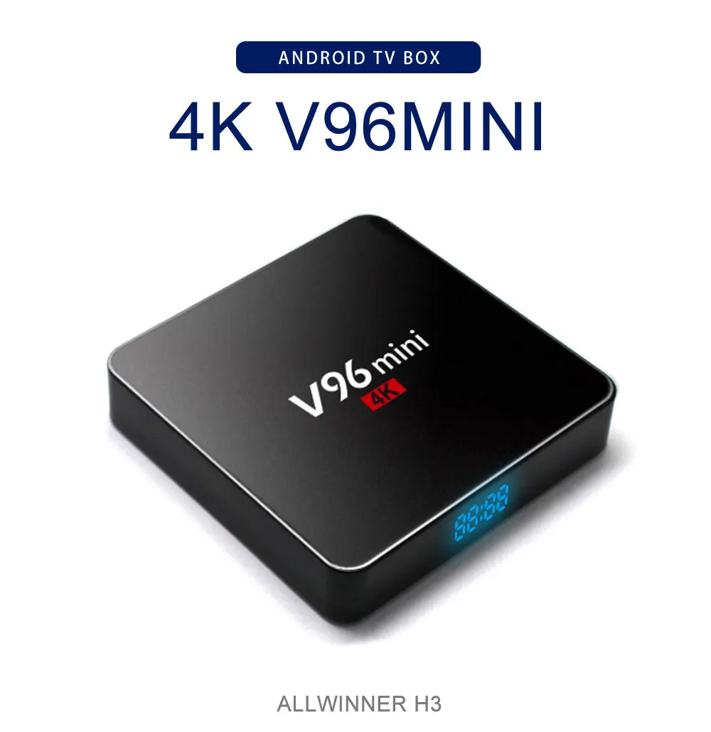 V96 Мини Android 7,1 Smart tv Box 2 Гб 16 Гб IP tv BOX Allwinner H3 четырехъядерный H.265 4 K 1,5 ГГц WiFi медиаплеер приставка