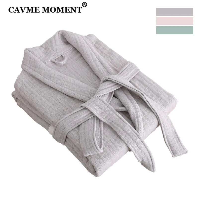CAVM LOGO CUSTOM Cotton Women Kimono Robe SPA Winter Towel Bathrobe for Men Unisex Hotel PLUS SIZE Sleepwear
