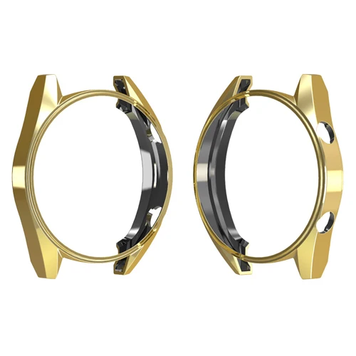 gold ТПУ чехол для часов huawei watch GT 2 46 мм Классический/спортивный чехол ультра-тонкий Гальванизированный корпус мягкая Защитная силиконовая рамка - Цвет: gold
