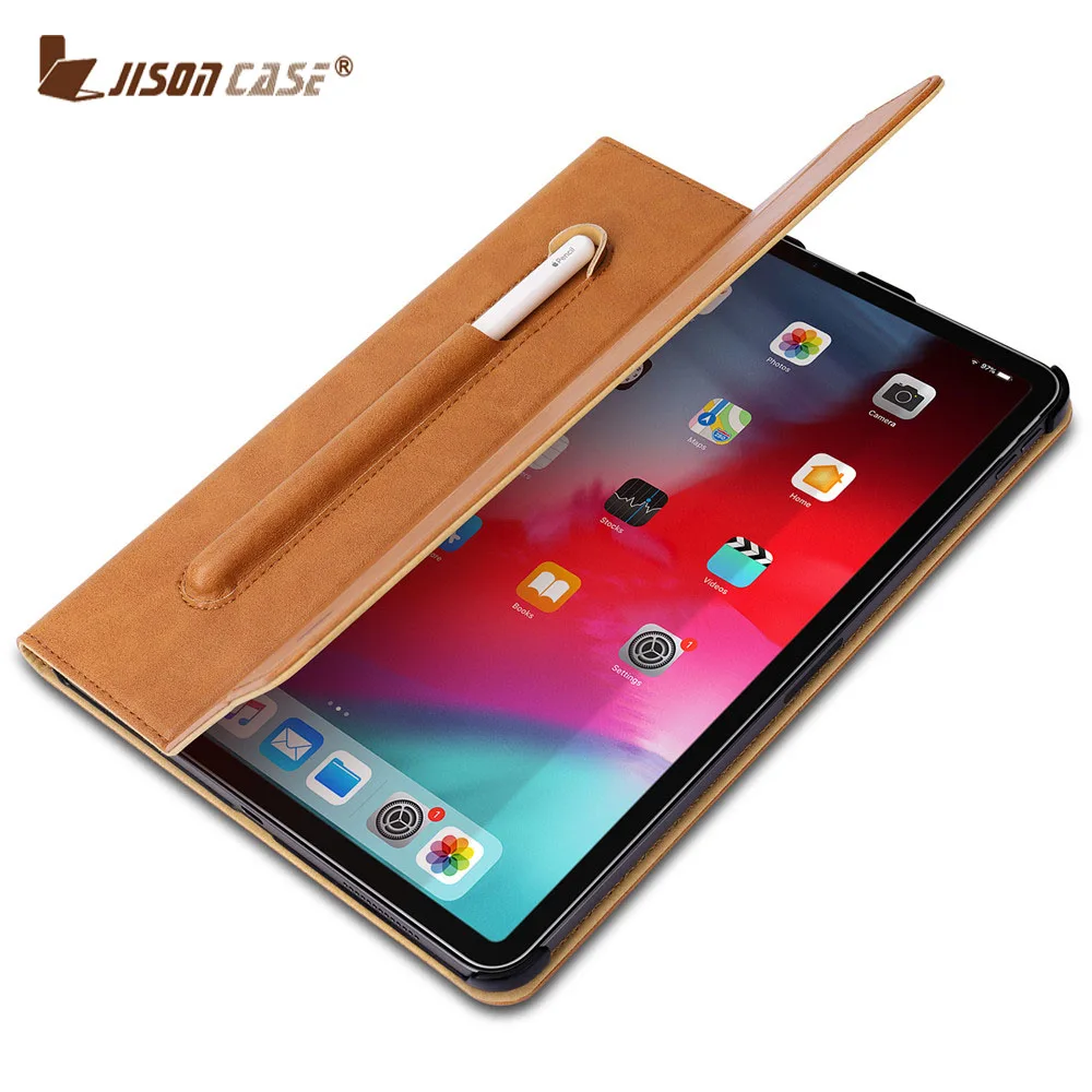 Jisoncase умный чехол для iPad Pro 11 дюймов микрофибра планшета с карандашом 2018 новый