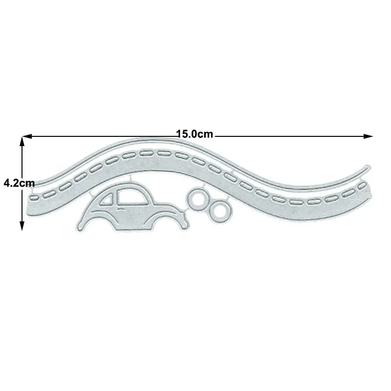 Car on the road Etching metal cutting die carbon steel for DIY Scrapbooking/Card Making/Kids Fun Decoration Supplies | Дом и сад