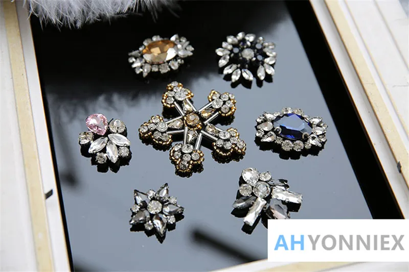 1 шт. нашивки для Стразы ручной работы аппликация в виде снежинок вышитые