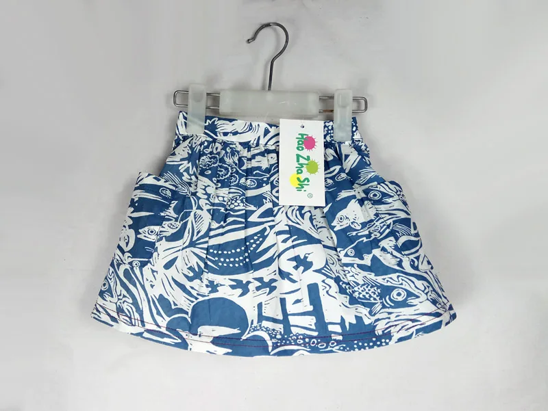 Юбки для девочек Детская летняя юбка из чистого хлопка одежда с принтом