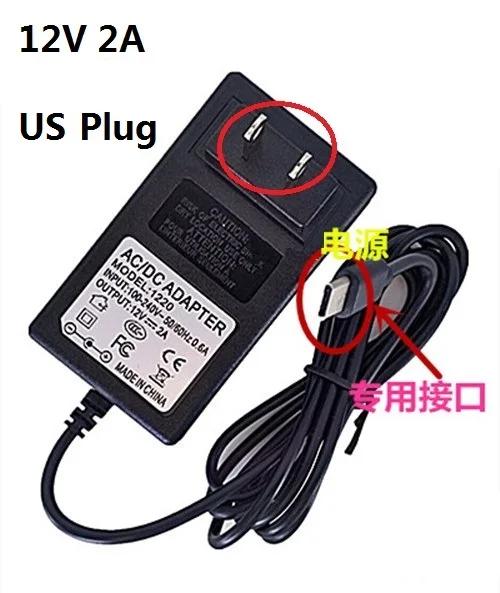 12V 2A TYPE-C Зарядное устройство штепсельная вилка американского стандарта для CHUWI Hi13 Apollo SurBook Mini Surbook 12,3 дюймов для смешивания плюс планшетный ПК