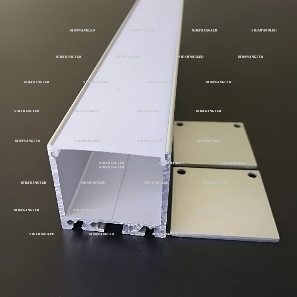 Встраиваемый алюминиевый светодиодный профиль высокой мощности 4 комплекта (8