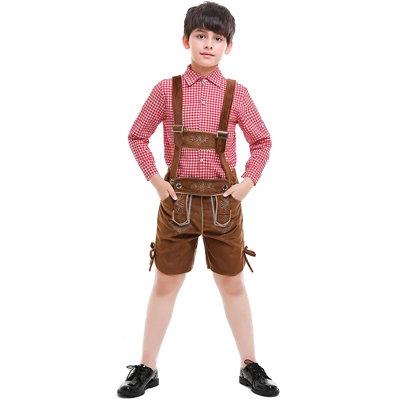 Роскошный костюм для мальчиков на Октоберфест Lederhosen Бавария Традиционный пивной
