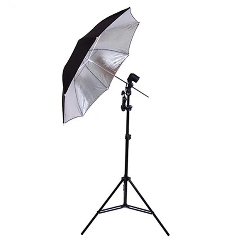 

Photography Accessories Studio Kit Single Bulb Socket Holder+Black Silver Umbrella+Light Stand Tripod Photo Studio Set
