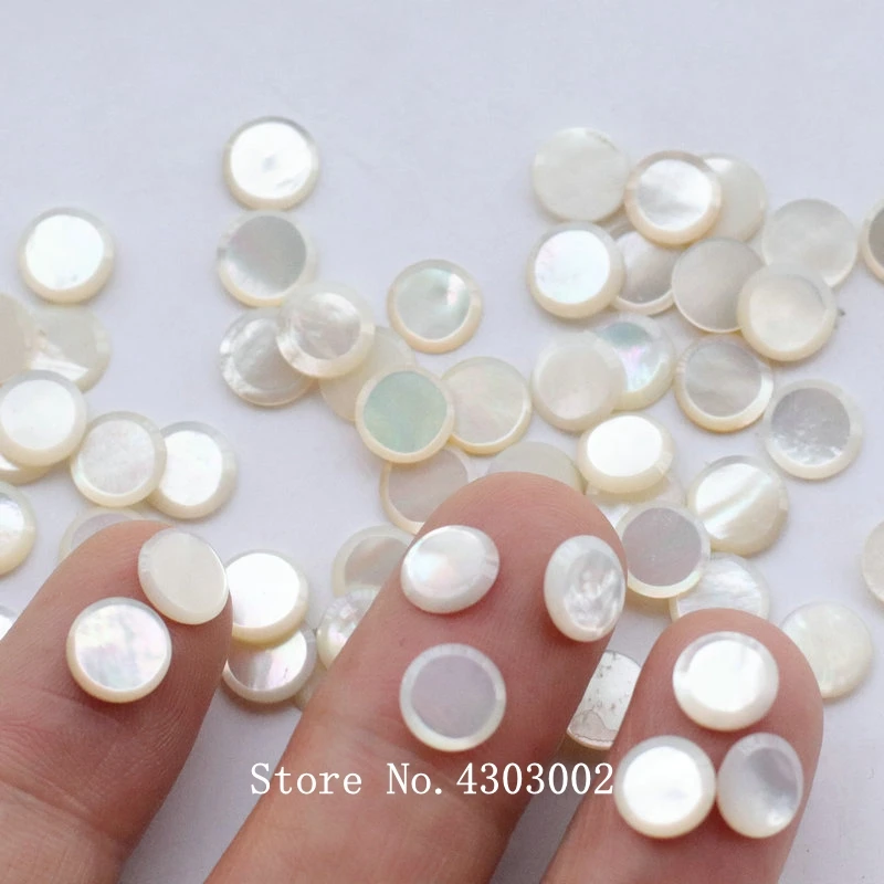 100 шт./лот натуральная круглая перламутровая раковина для ювелирных изделий