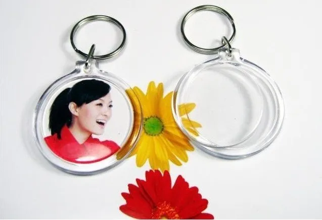 1 шт. пустой акрил брелки вмонтированная фото пластик брелоки квадрат ключ