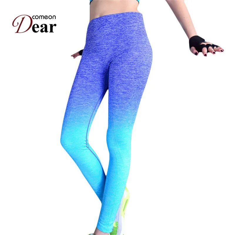 Comeondear Slim Leggings Women Adventure Time Gradual Change Breathable Workout Legging Hot Sale Fitness TK2441 | Женская одежда