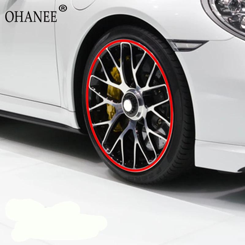 OHANEE 8 м/рулон автомобиля колеса протектор ступицы наклейка декоративный Стайлинг