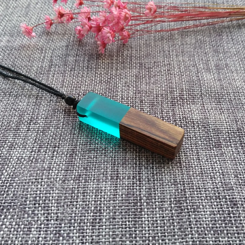Dayoff Trendy Woman Resin Handmade Pendant Necklaces Womens Jewelry Natural Wood Beads Rope Chian Christmas Gift N493 | Украшения и